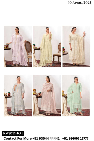 Jay Vijay Catalogue - Chatkare: Exclusive Stylish cotton Salwar Suit Catalog Supplier