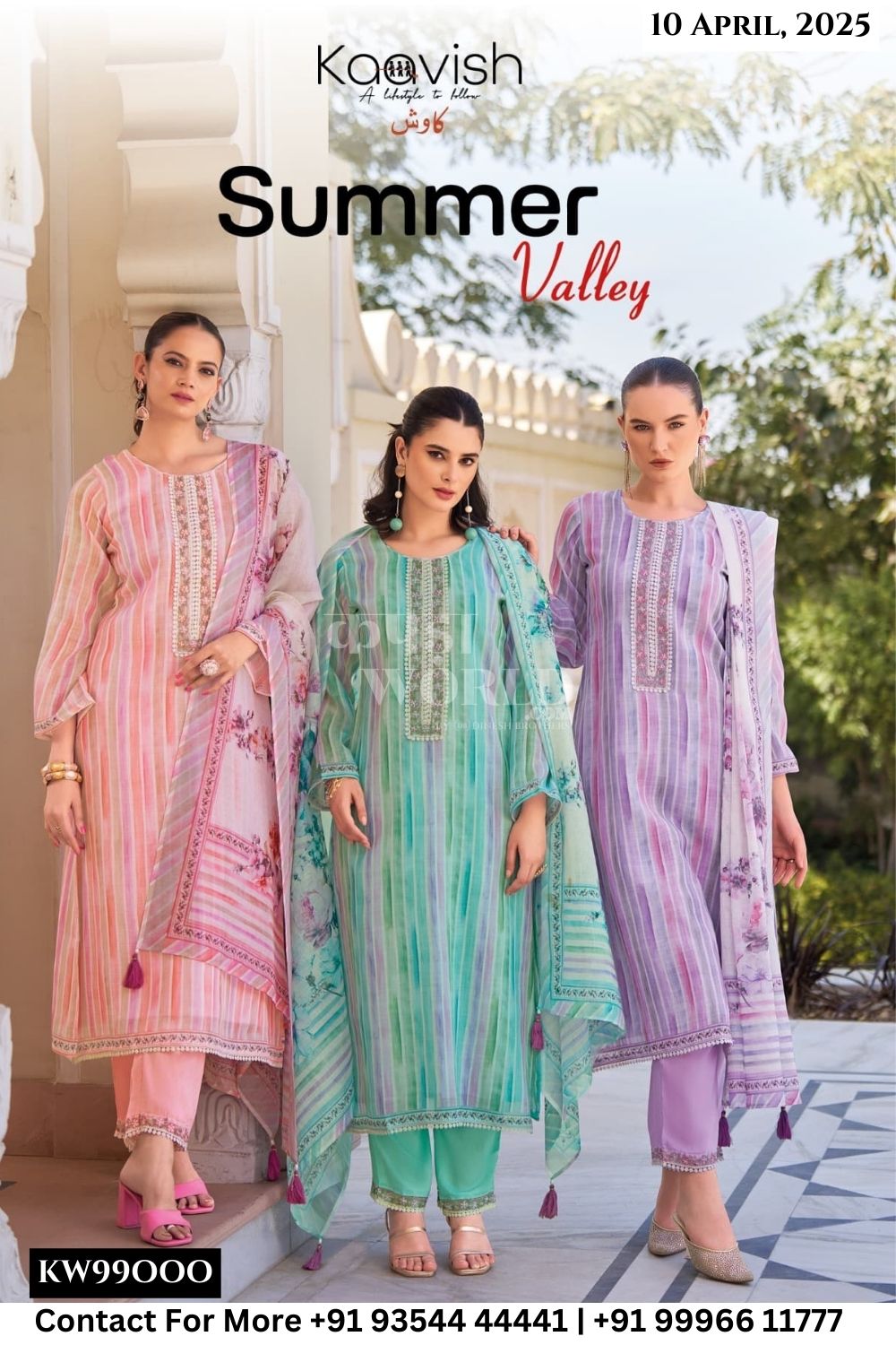 Kaavish Catalogue - Summer Valley: Fancy Linen Salwar Kameez Catalog Wholesale Dealer
