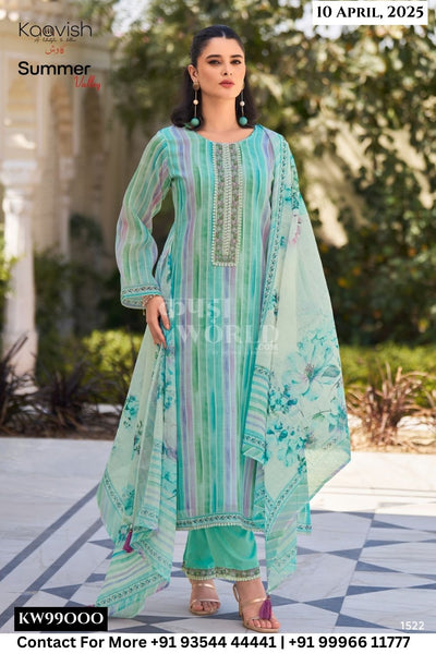 Kaavish Catalogue - Summer Valley: Fancy Linen Salwar Kameez Catalog Wholesale Dealer