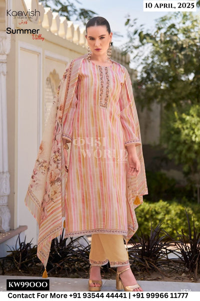Kaavish Catalogue - Summer Valley: Fancy Linen Salwar Kameez Catalog Wholesale Dealer