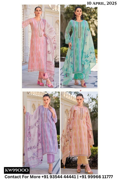Kaavish Catalogue - Summer Valley: Fancy Linen Salwar Kameez Catalog Wholesale Dealer